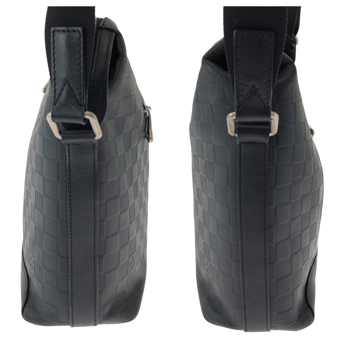 15627
LOUIS VUITTON ルイヴィトン ダミエ アンフィニ ディスカバリー メッセンジャーMM ブラック 黒 シルバー金具 レザー N42417 ショルダーバッグ メッセンジャーバッグ  メンズ