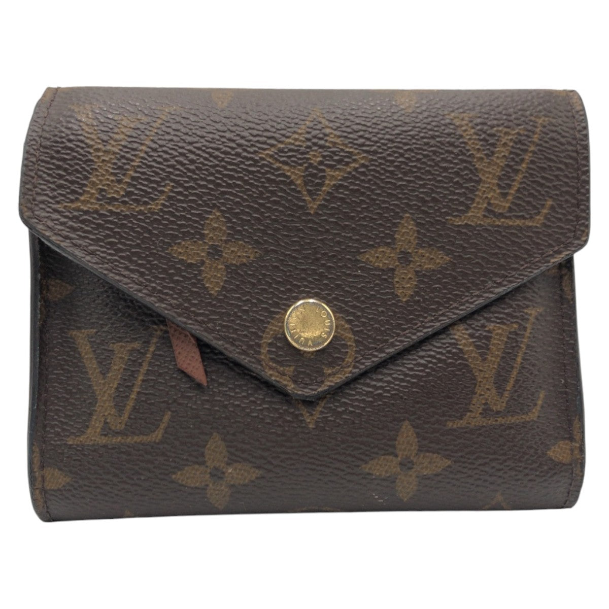 15628
LOUIS VUITTON ルイヴィトン モノグラム ポルトフォイユ ヴィクトリーヌ ブラウン ゴールド金具 PVC M62472 三つ折り財布 折財布 コンパクトウォレット  レディース