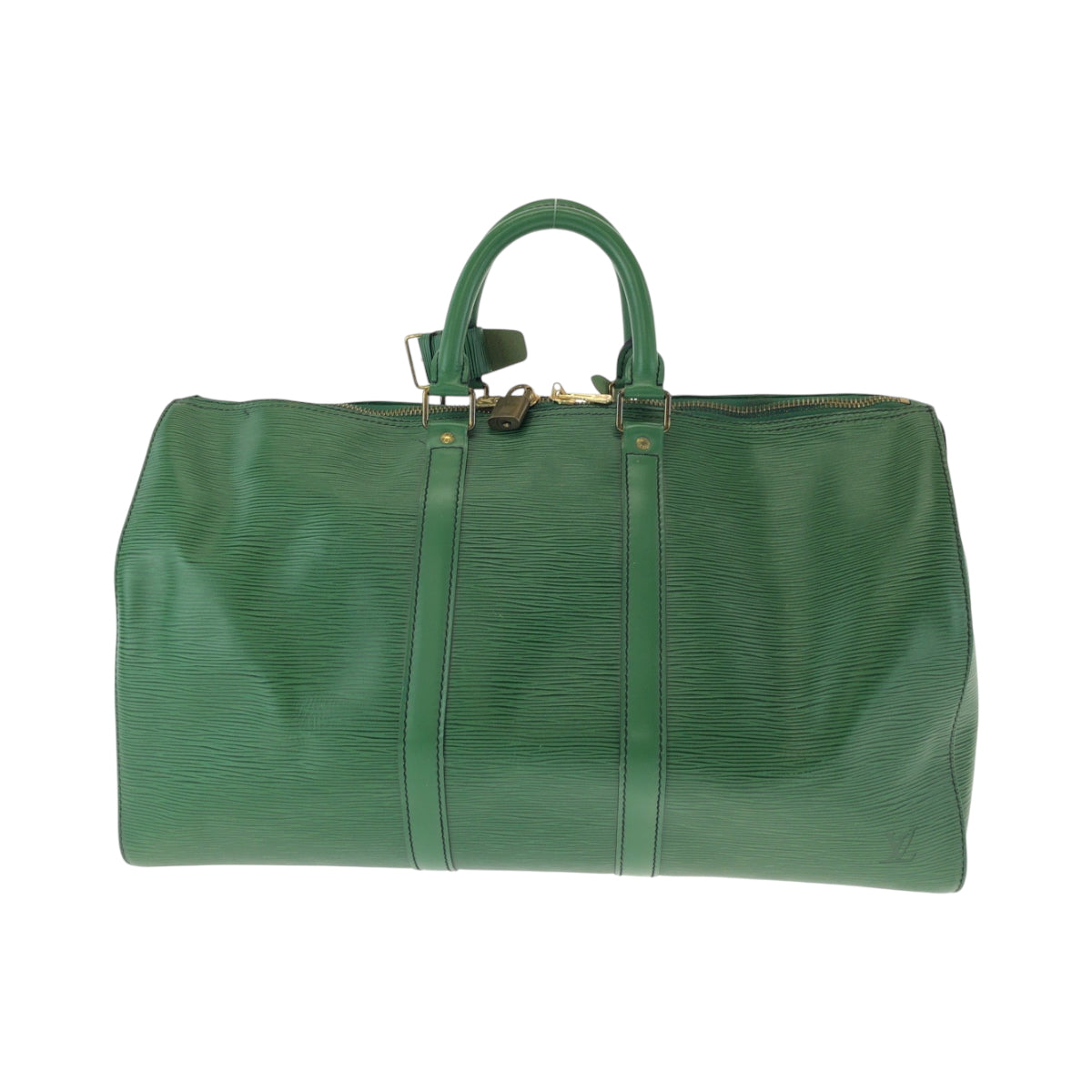 15630
LOUIS VUITTON ルイヴィトン エピ キーポル45 男女兼用 ボルネオグリーン ゴールド金具 エピレザー M42974 ボストンバッグ ハンドバッグ  レディース