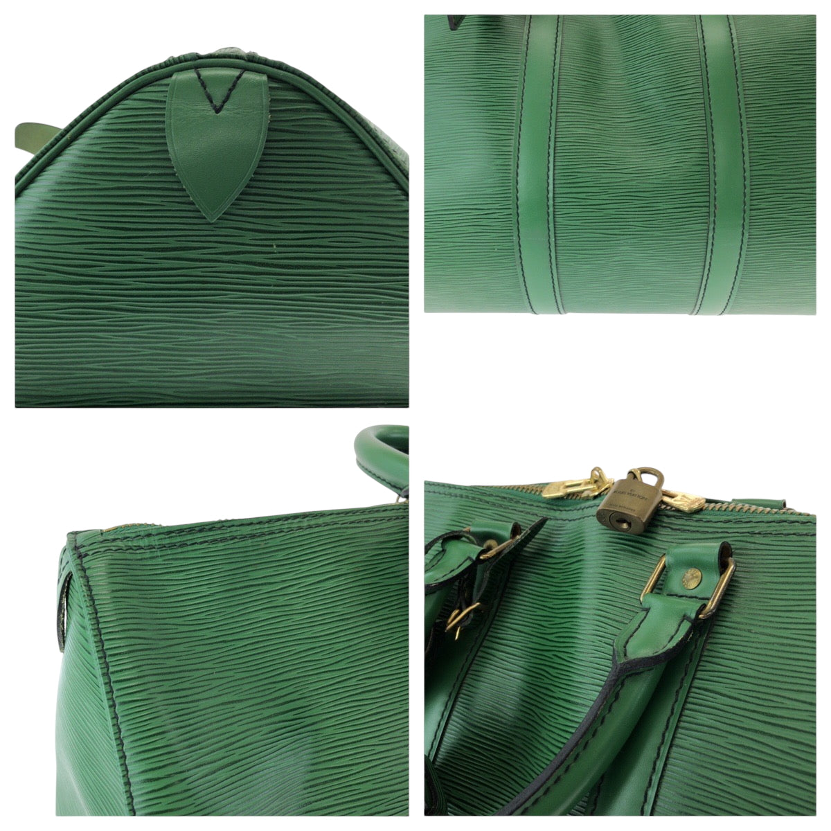 15630
LOUIS VUITTON ルイヴィトン エピ キーポル45 男女兼用 ボルネオグリーン ゴールド金具 エピレザー M42974 ボストンバッグ ハンドバッグ  レディース