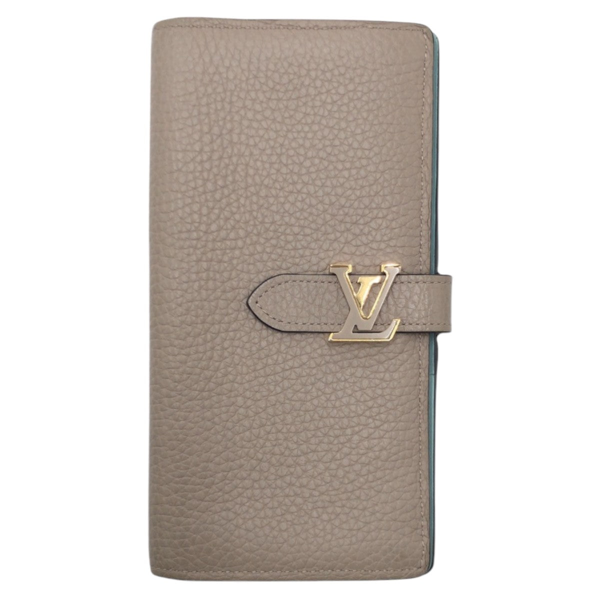 15633
 LOUIS VUITTON LV Vertical Beige Gale Leather M81367 Long Wallet Unisex Women's