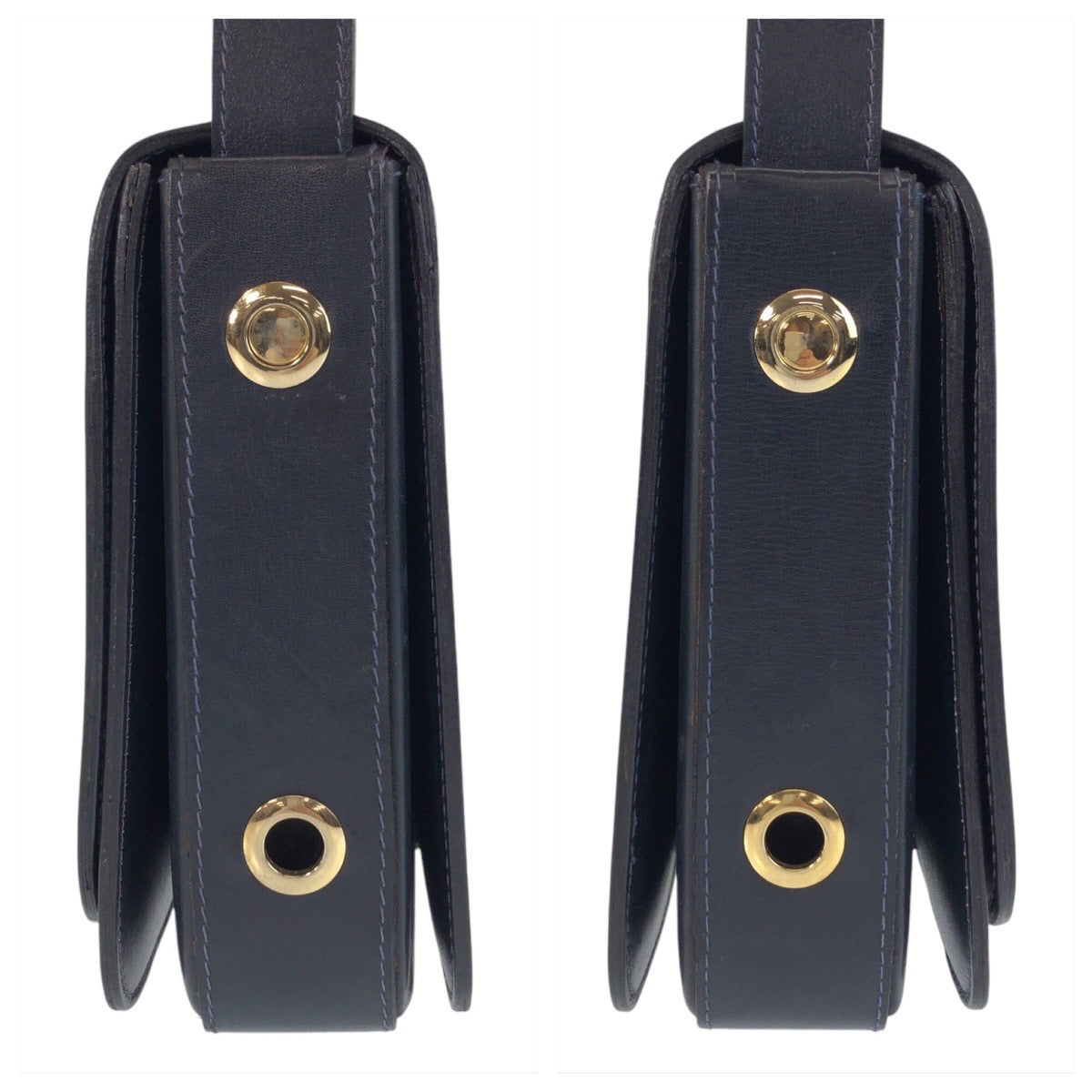 15637
GUCCI グッチ シェリーライン オールドグッチ グレー ネイビー GGスプリームキャンバス / レザー ショルダーバッグ  レディース ABP42