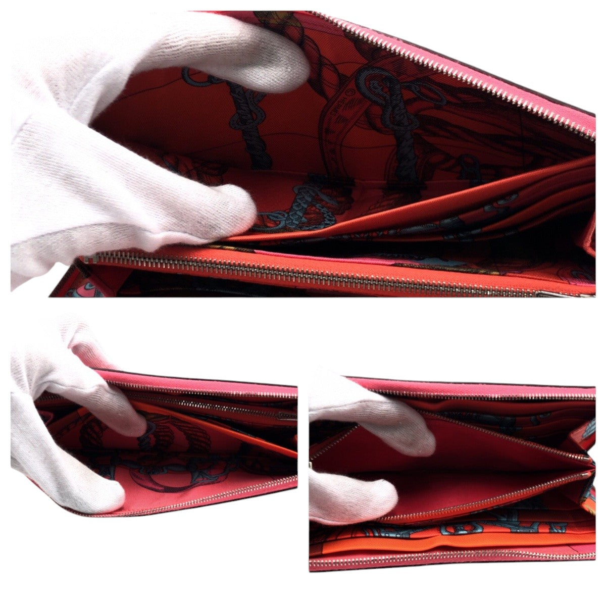 15639
HERMES エルメス アザップロング シルクインクラシック ピンク ローズアザレ シルバー金具 ヴォーエプソン 長財布 ラウンドファスナー T刻印  レディース A62