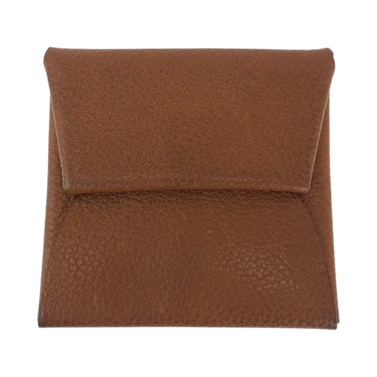 15641
HERMES エルメス バスティア 男女兼用 フォーヴ ブラウン シルバー金具 バレニア コインケース コンパクトウォレット B刻印  レディース