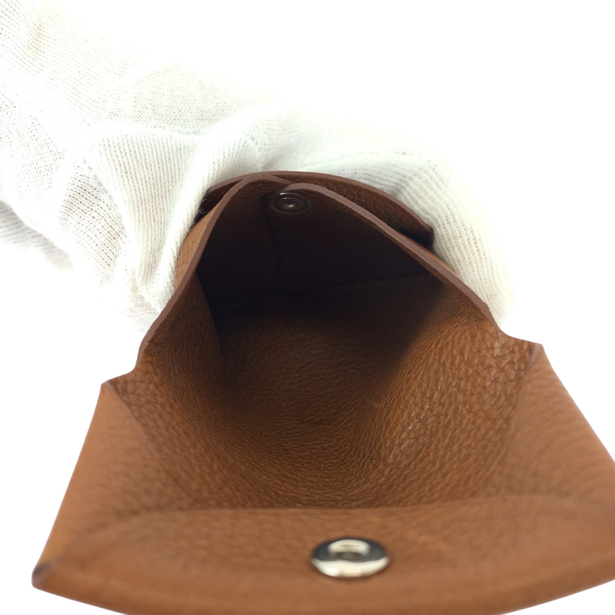 15641
HERMES エルメス バスティア 男女兼用 フォーヴ ブラウン シルバー金具 バレニア コインケース コンパクトウォレット B刻印  レディース