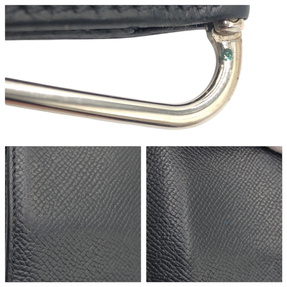 15642
HERMES エルメス ブラック ヴォーエプソン 折財布 札入れ マネークリップ B刻印  メンズ