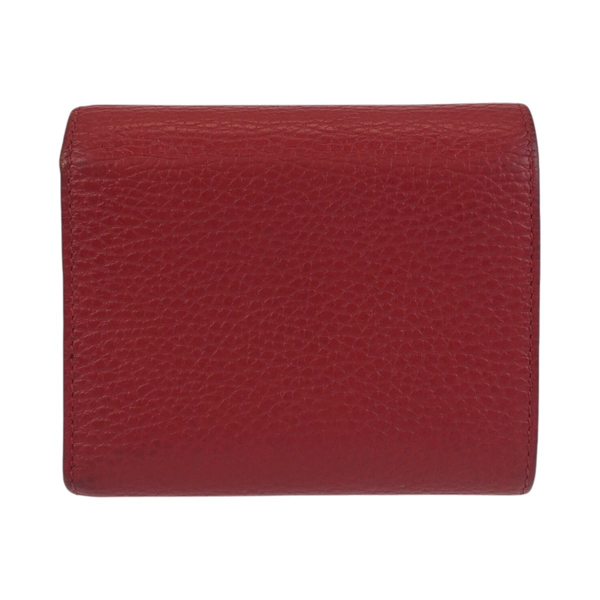 15645
GUCCI グッチ GGマーモント レッド ゴールド金具 レザー 546584 折財布 コンパクトウォレット  レディース