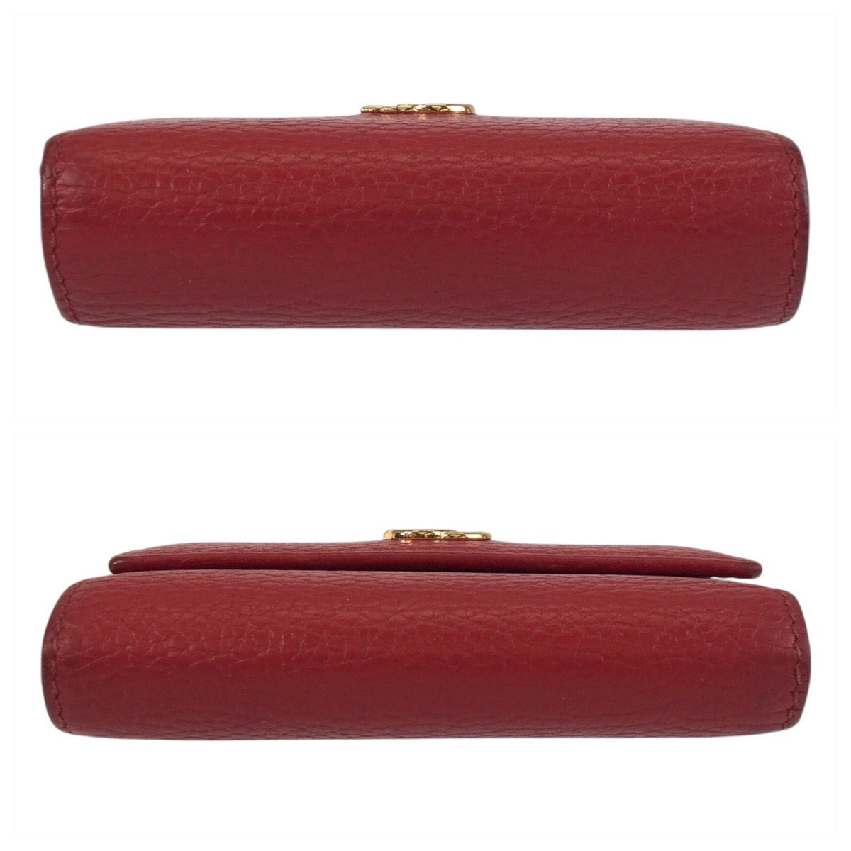 15645
GUCCI グッチ GGマーモント レッド ゴールド金具 レザー 546584 折財布 コンパクトウォレット  レディース