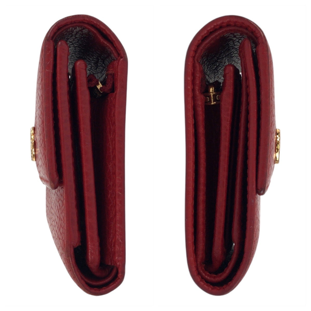 15645
GUCCI グッチ GGマーモント レッド ゴールド金具 レザー 546584 折財布 コンパクトウォレット  レディース
