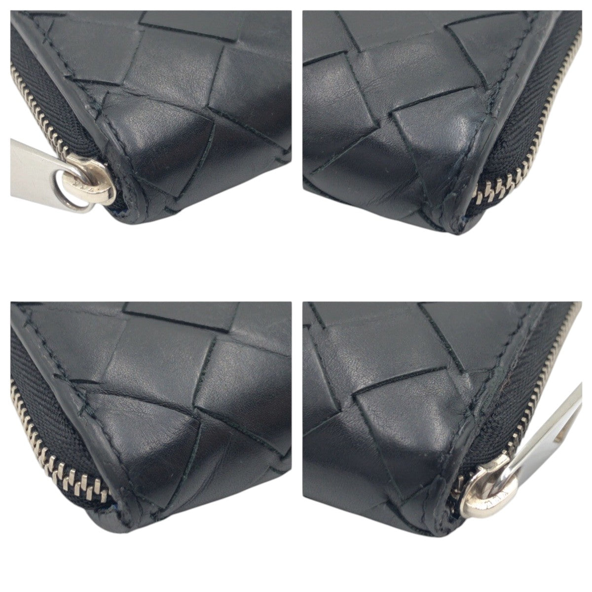 15649
BOTTEGAVENETA ボッテガヴェネタ マキシイントレチャート ブラック 黒 ブルー レザー 長財布 ロングウォレット  メンズ