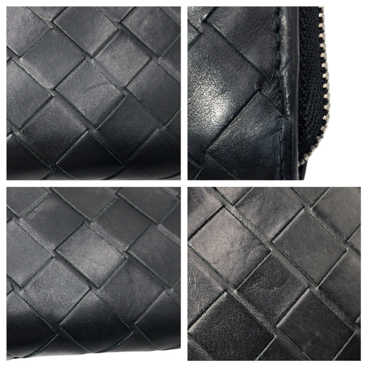 15649
BOTTEGAVENETA ボッテガヴェネタ マキシイントレチャート ブラック 黒 ブルー レザー 長財布 ロングウォレット  メンズ