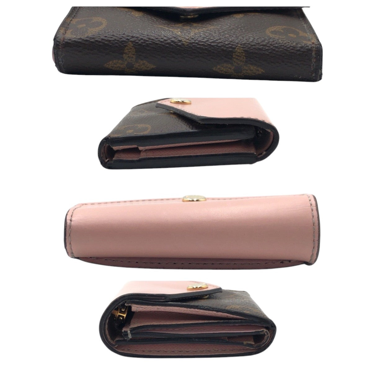 15652
LOUIS VUITTON ルイヴィトン モノグラム ポルトフォイユ ゾエ ブラウン ピンク ローズバレローヌ PVC M62933 三つ折り財布 折り財布 コンパクトウォレット  レディース
