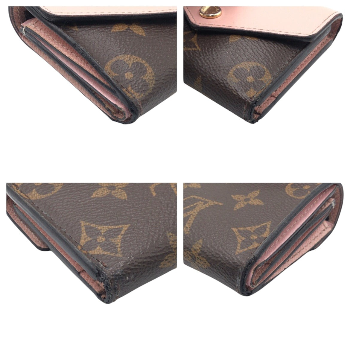 15652
LOUIS VUITTON ルイヴィトン モノグラム ポルトフォイユ ゾエ ブラウン ピンク ローズバレローヌ PVC M62933 三つ折り財布 折り財布 コンパクトウォレット  レディース