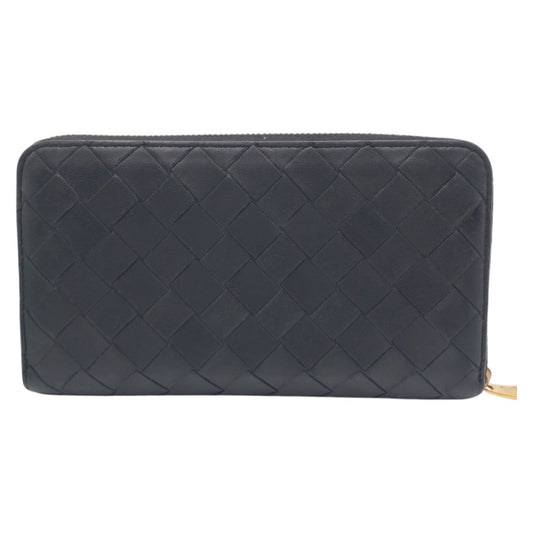 15661
BOTTEGAVENETA ボッテガヴェネタ イントレチャート ブラック レザー 長財布 ロングウォレット  メンズ ABP26