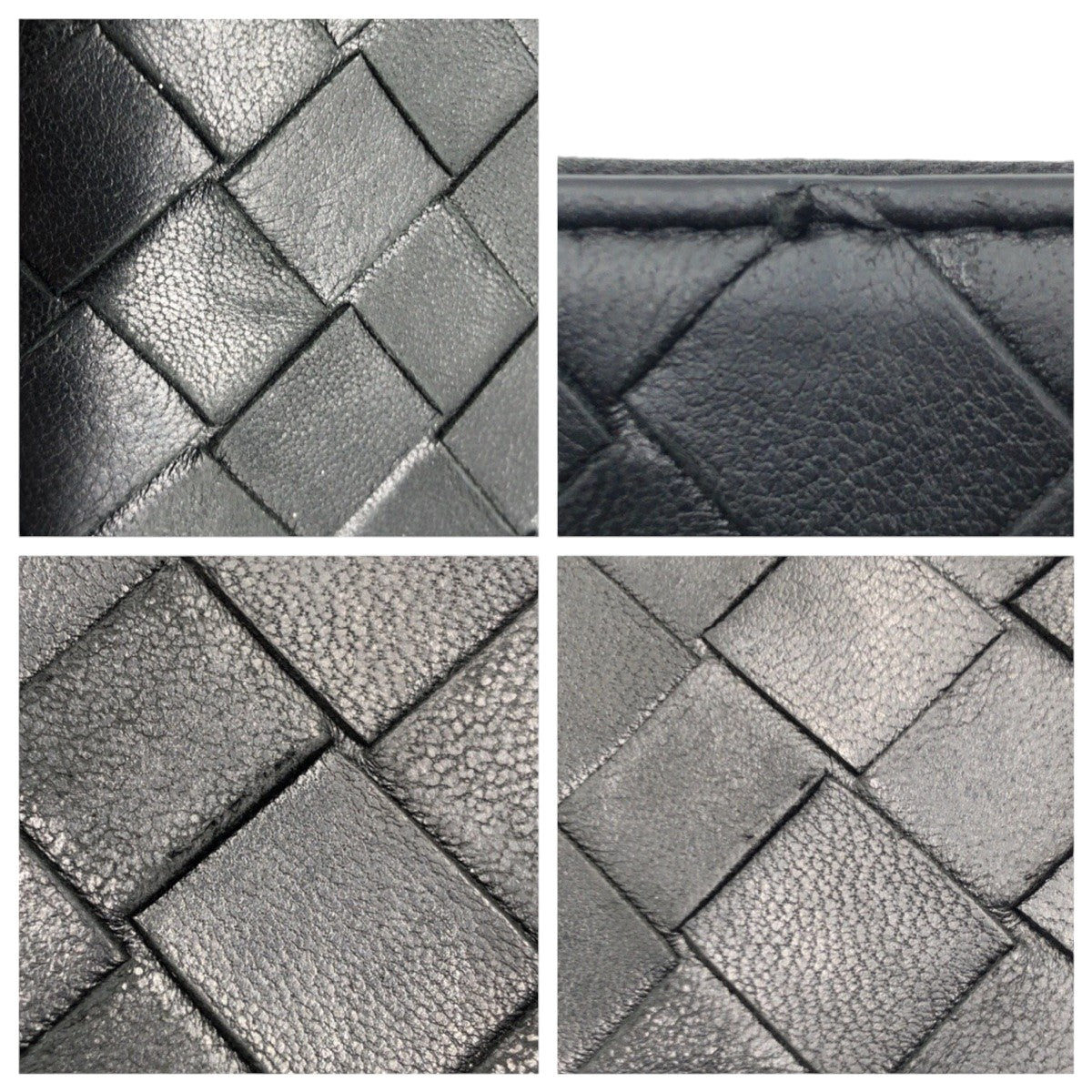 15661
BOTTEGAVENETA ボッテガヴェネタ イントレチャート ブラック レザー 長財布 ロングウォレット  メンズ ABP26