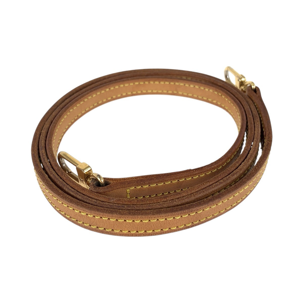 15662
LOUIS VUITTON ルイヴィトン ショルダーストラップのみ ベージュ ゴールド金具 レザー ショルダーストラップのみ  レディース