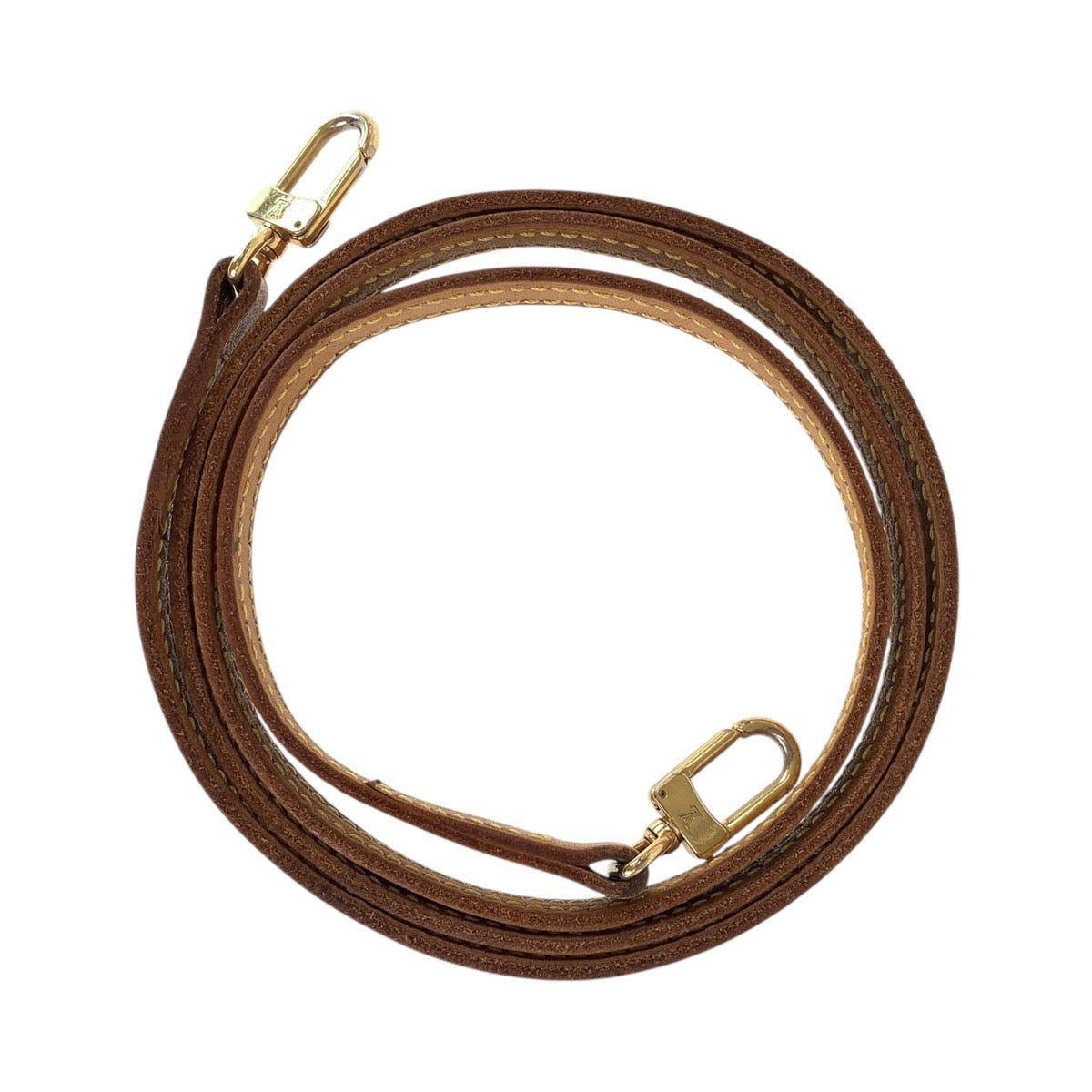 15662
LOUIS VUITTON ルイヴィトン ショルダーストラップのみ ベージュ ゴールド金具 レザー ショルダーストラップのみ  レディース