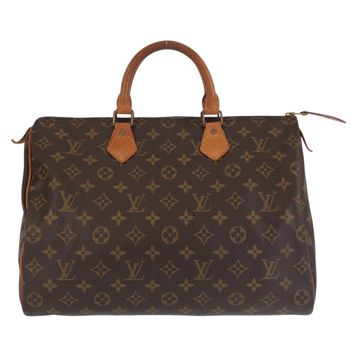 15666
LOUIS VUITTON ルイヴィトン モノグラム スピーディ35 ブラウン ゴールド金具 PVC / レザー M41524 ハンドバッグ ボストンバッグ  レディース