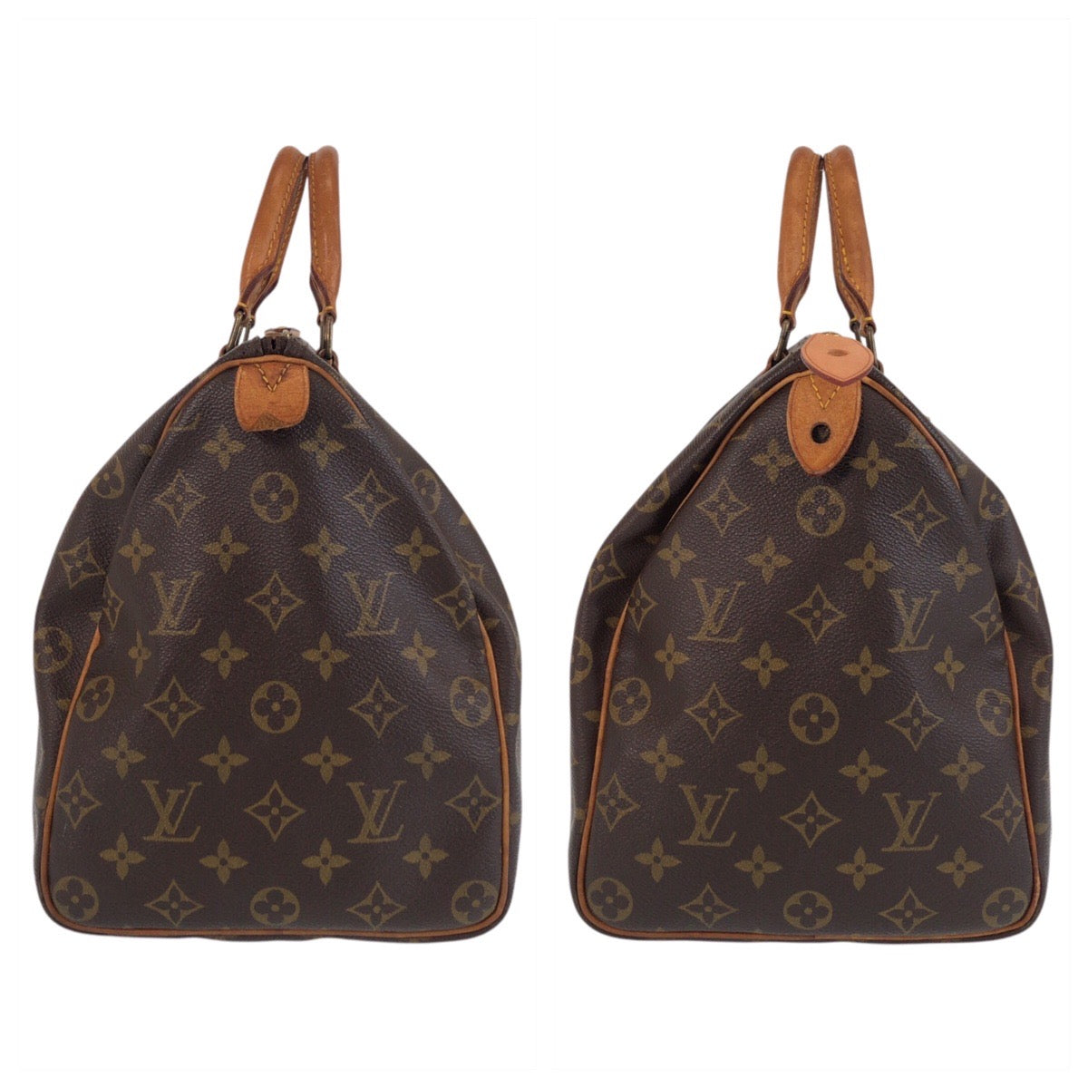 15666
LOUIS VUITTON ルイヴィトン モノグラム スピーディ35 ブラウン ゴールド金具 PVC / レザー M41524 ハンドバッグ ボストンバッグ  レディース
