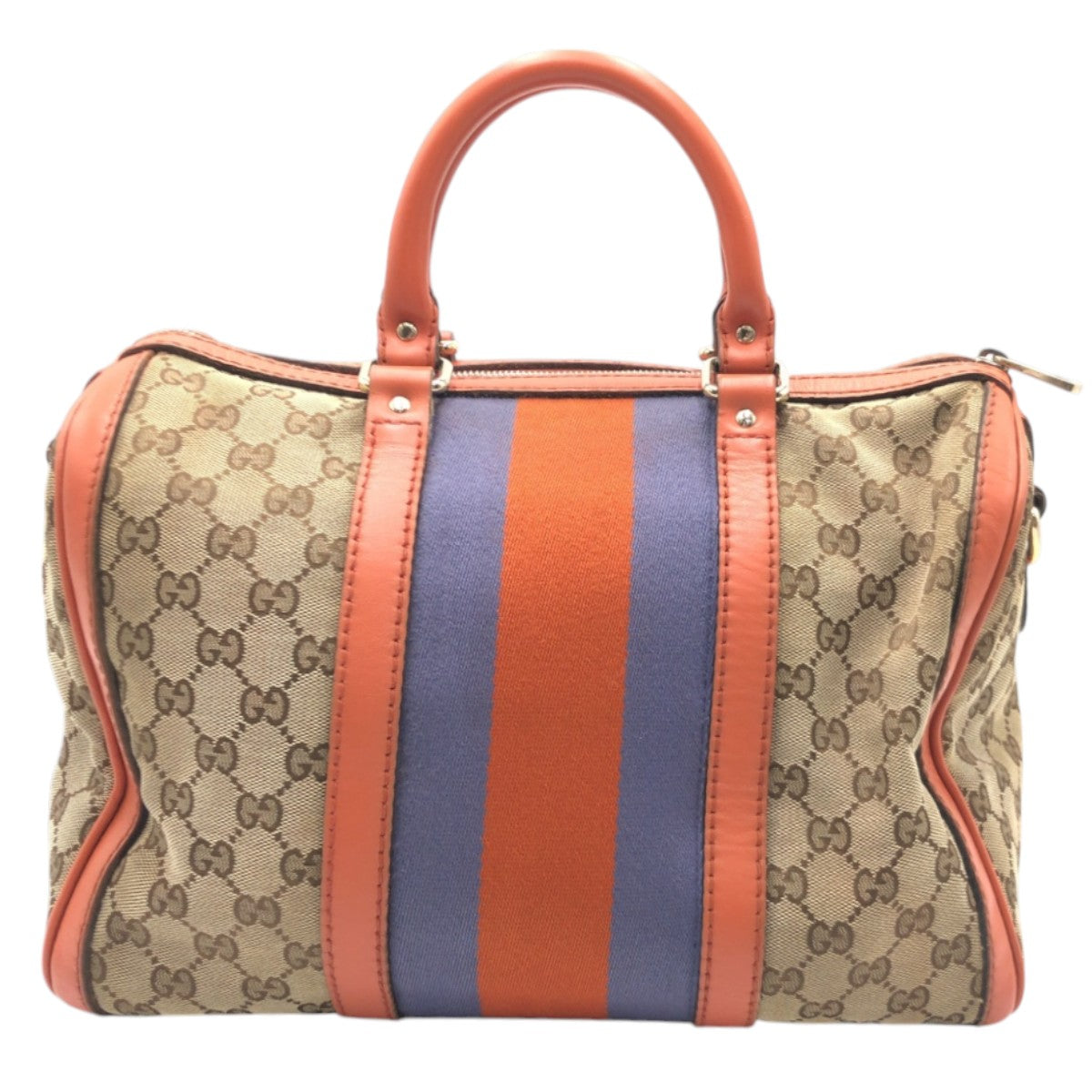 15669
GUCCI グッチ シェリーライン ブラウン オレンジ パープル GGキャンバス C967639 ボストンバッグ ミニボストンバッグ 2WAY  レディース