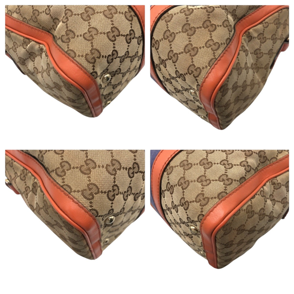 15669
GUCCI グッチ シェリーライン ブラウン オレンジ パープル GGキャンバス C967639 ボストンバッグ ミニボストンバッグ 2WAY  レディース