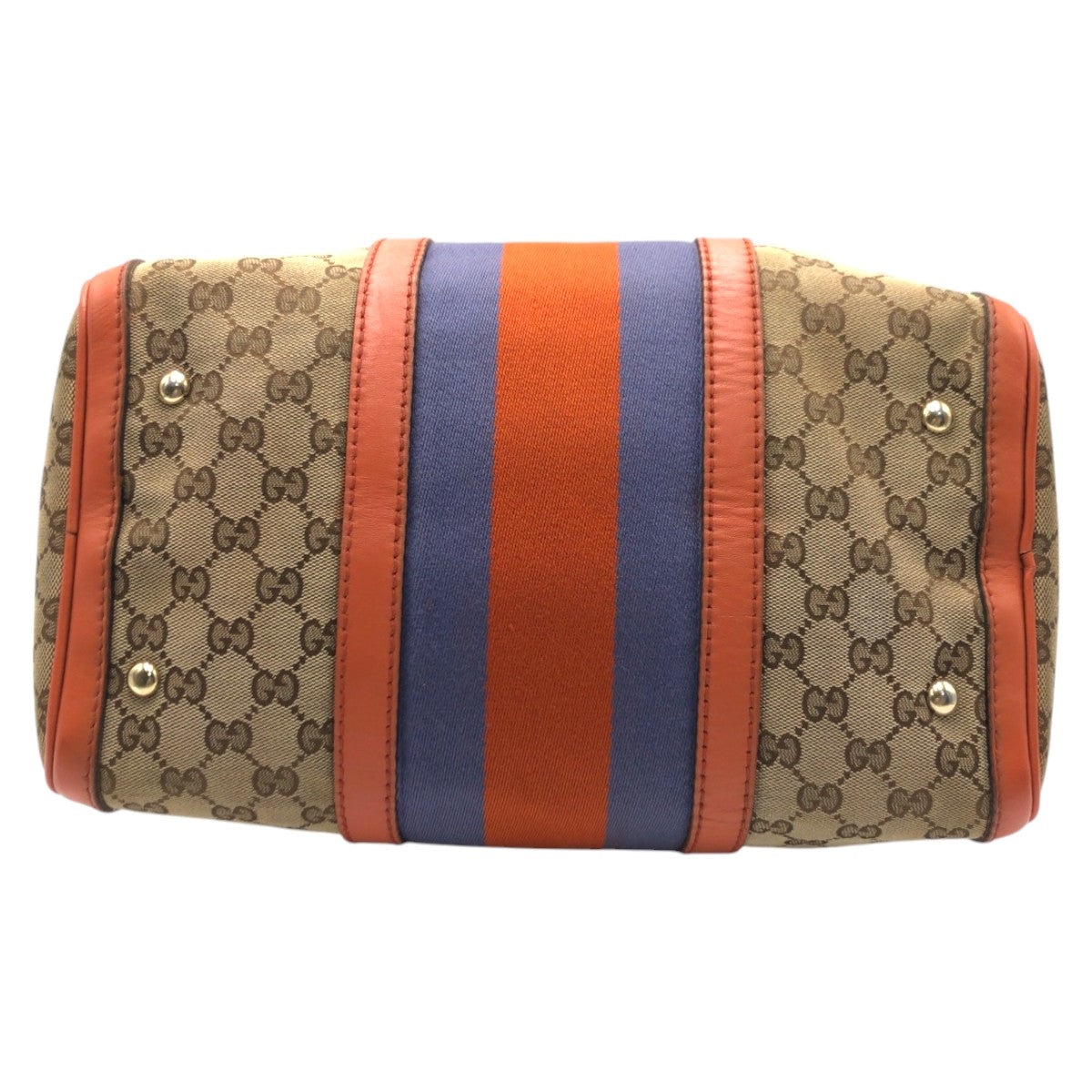 15669
GUCCI グッチ シェリーライン ブラウン オレンジ パープル GGキャンバス C967639 ボストンバッグ ミニボストンバッグ 2WAY  レディース