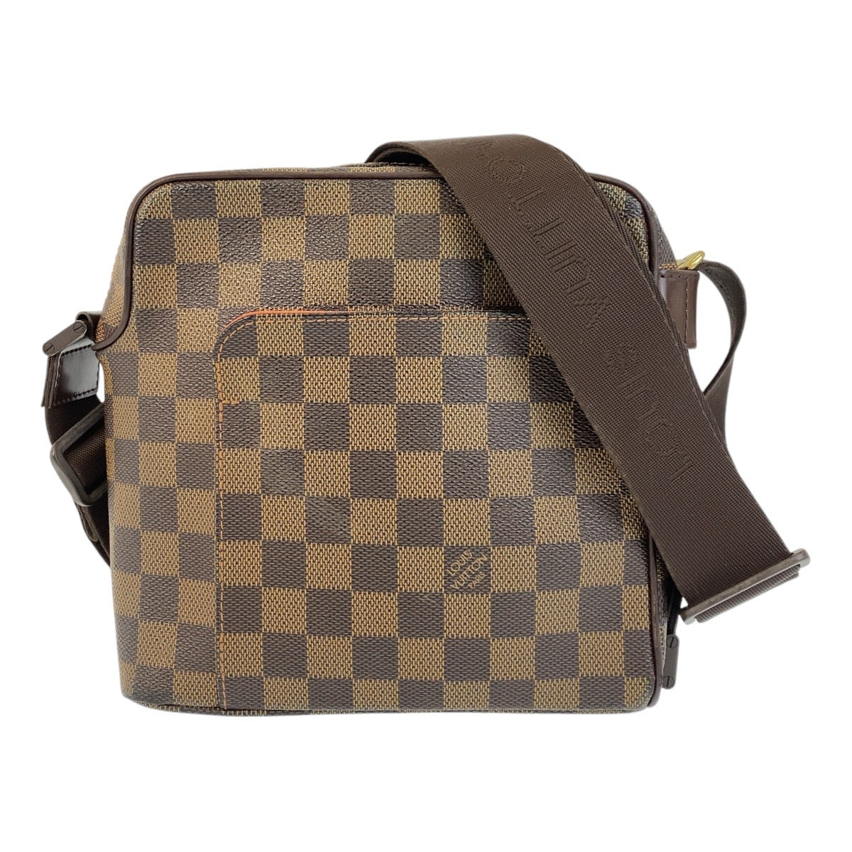 15679
LOUIS VUITTON ルイヴィトン ダミエ オラフ ブラウン ゴールド金具 PVC N41442 ショルダーバッグ ポシェット  レディース