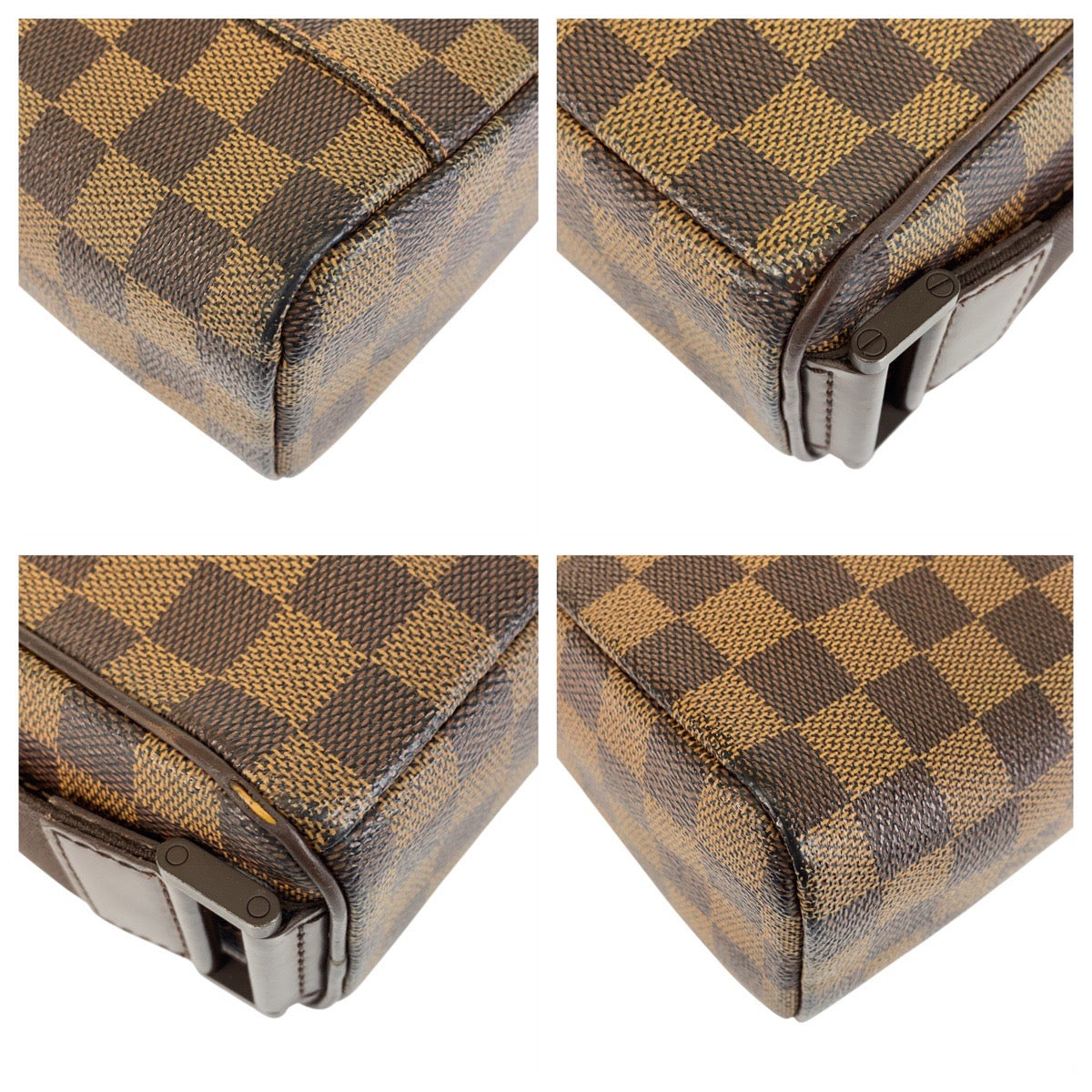 15679
LOUIS VUITTON ルイヴィトン ダミエ オラフ ブラウン ゴールド金具 PVC N41442 ショルダーバッグ ポシェット  レディース
