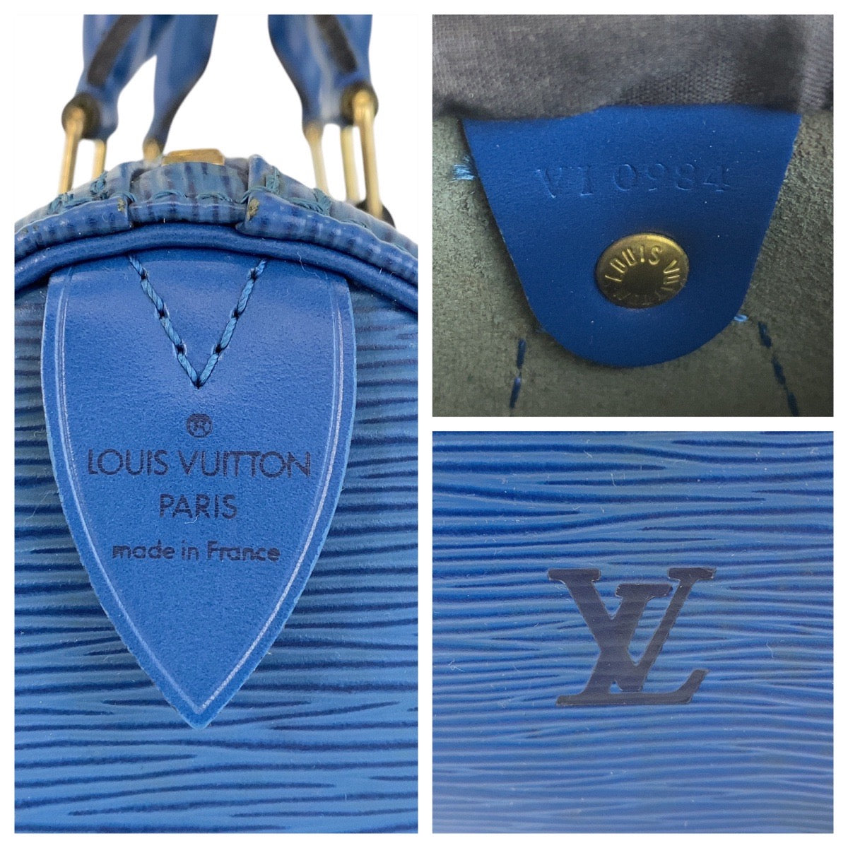15680
LOUIS VUITTON ルイヴィトン エピ スピーディ25 ブルー ゴールド金具 レザー M43015 ハンドバッグ ボストンバッグ  レディース