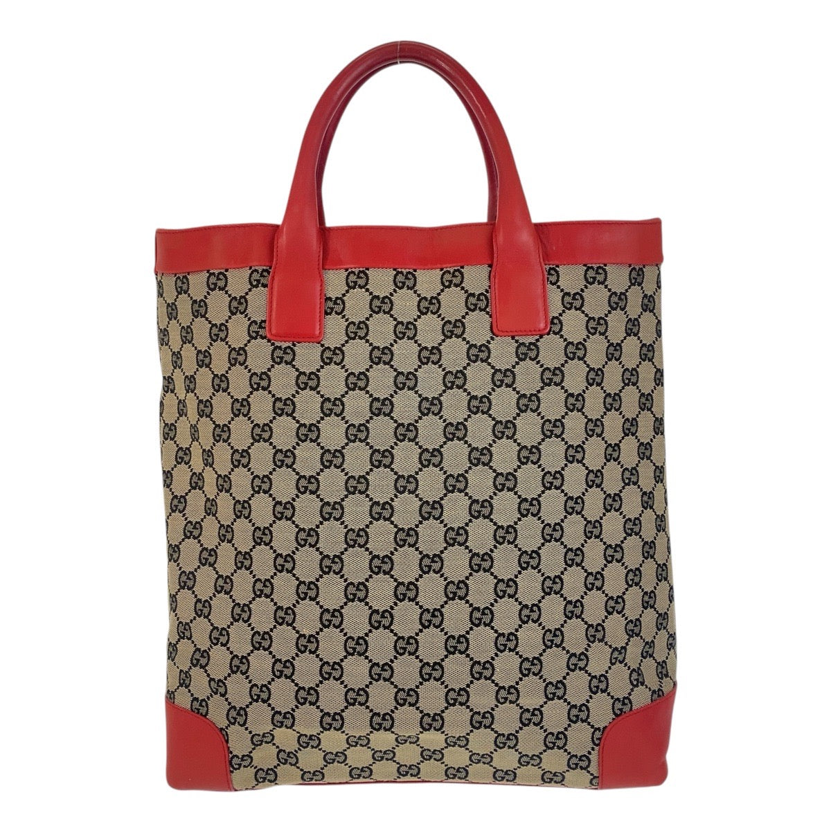 15683
GUCCI グッチ ベージュ レッド GGキャンバス / レザー 002 1121 トートバッグ  レディース