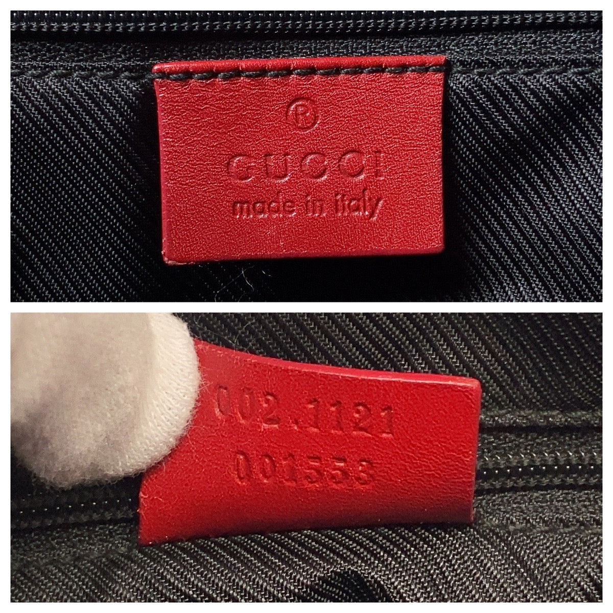 15683
GUCCI グッチ ベージュ レッド GGキャンバス / レザー 002 1121 トートバッグ  レディース