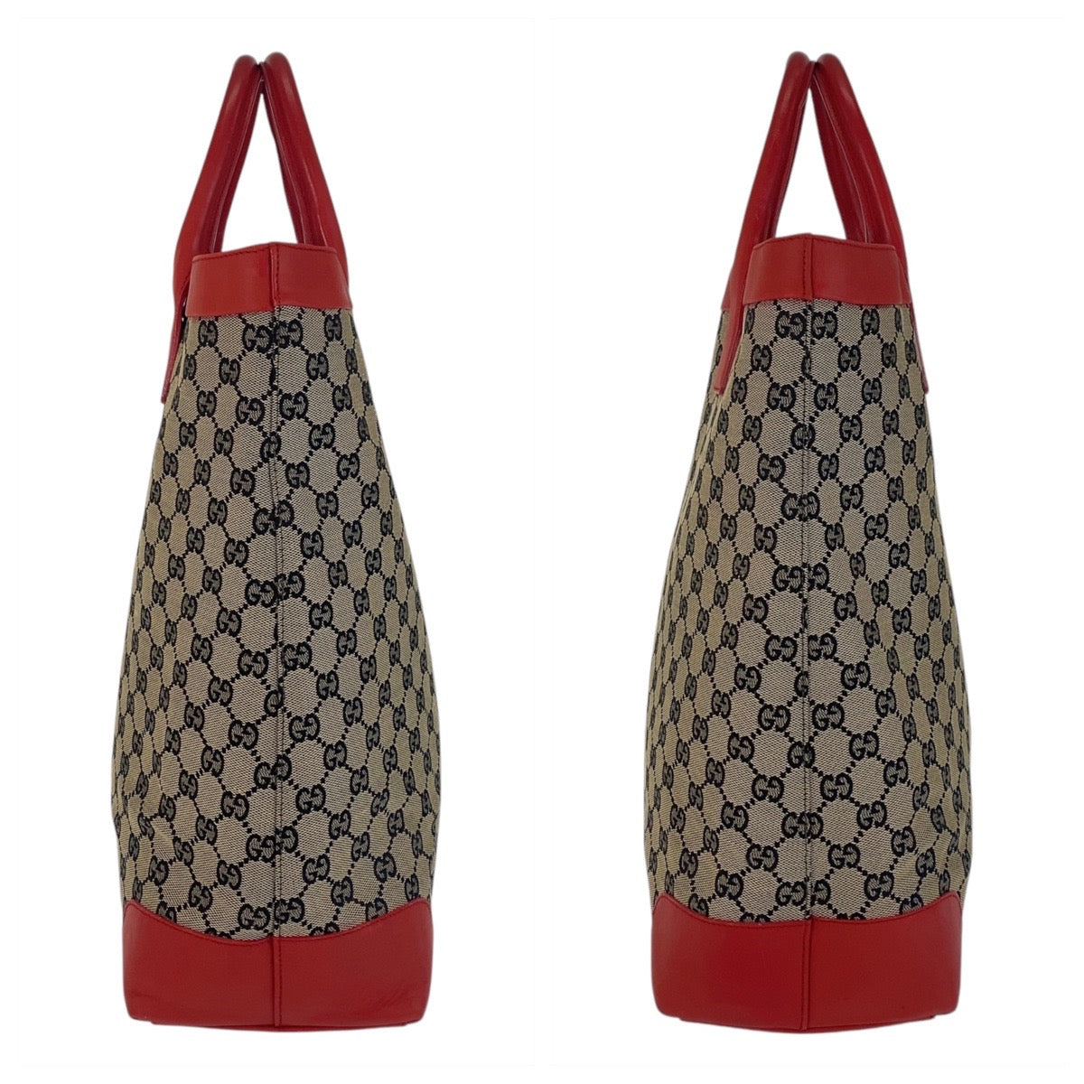 15683
GUCCI グッチ ベージュ レッド GGキャンバス / レザー 002 1121 トートバッグ  レディース