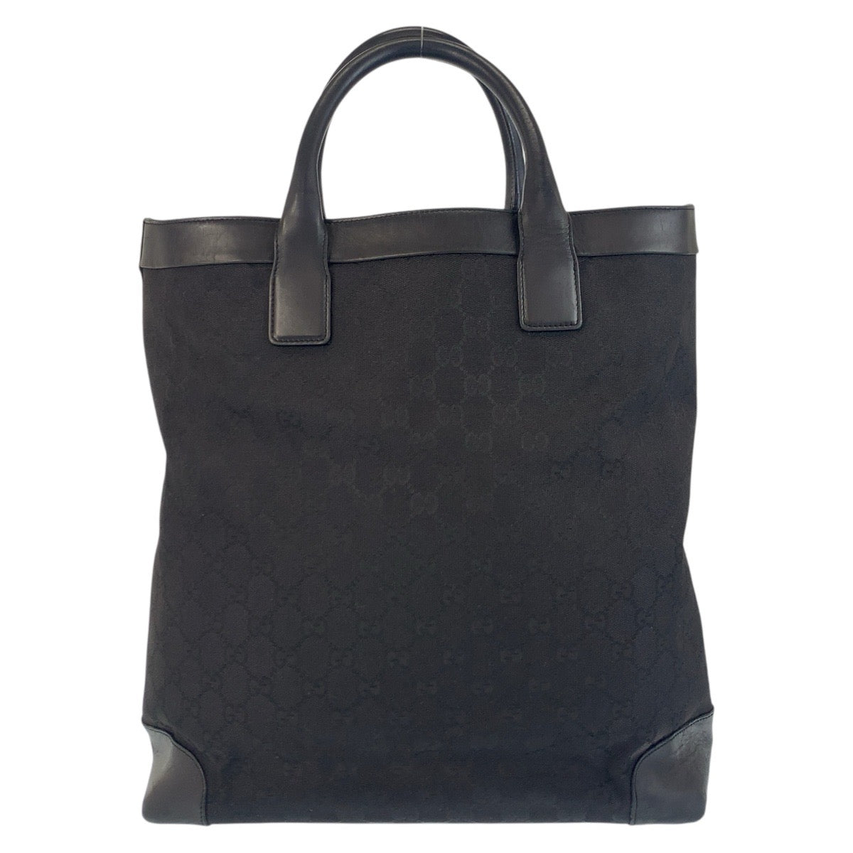 15686
GUCCI グッチ ブラック 黒 GGキャンバス / レザー 002 1121 トートバッグ  レディース AB20