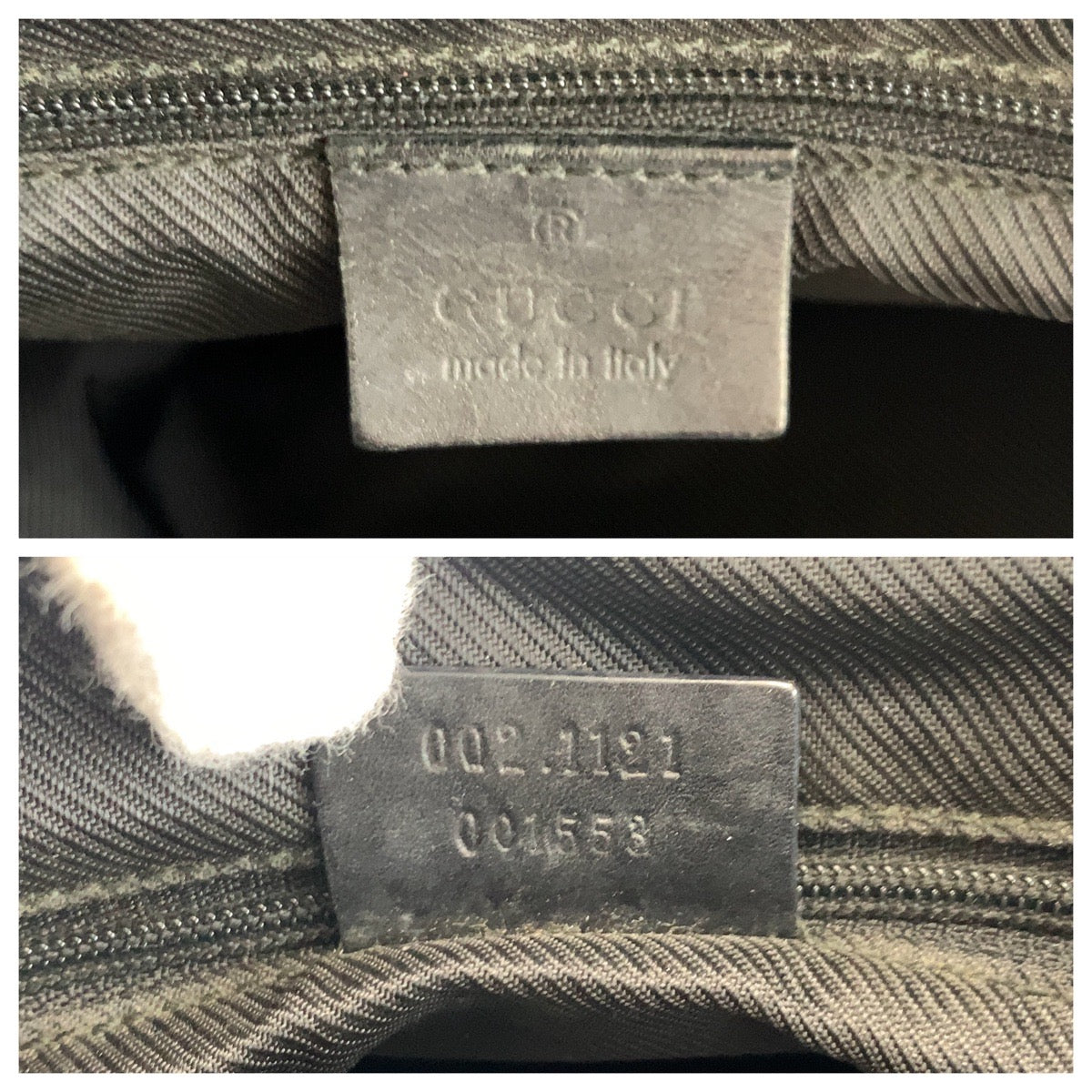 15686
GUCCI グッチ ブラック 黒 GGキャンバス / レザー 002 1121 トートバッグ  レディース AB20