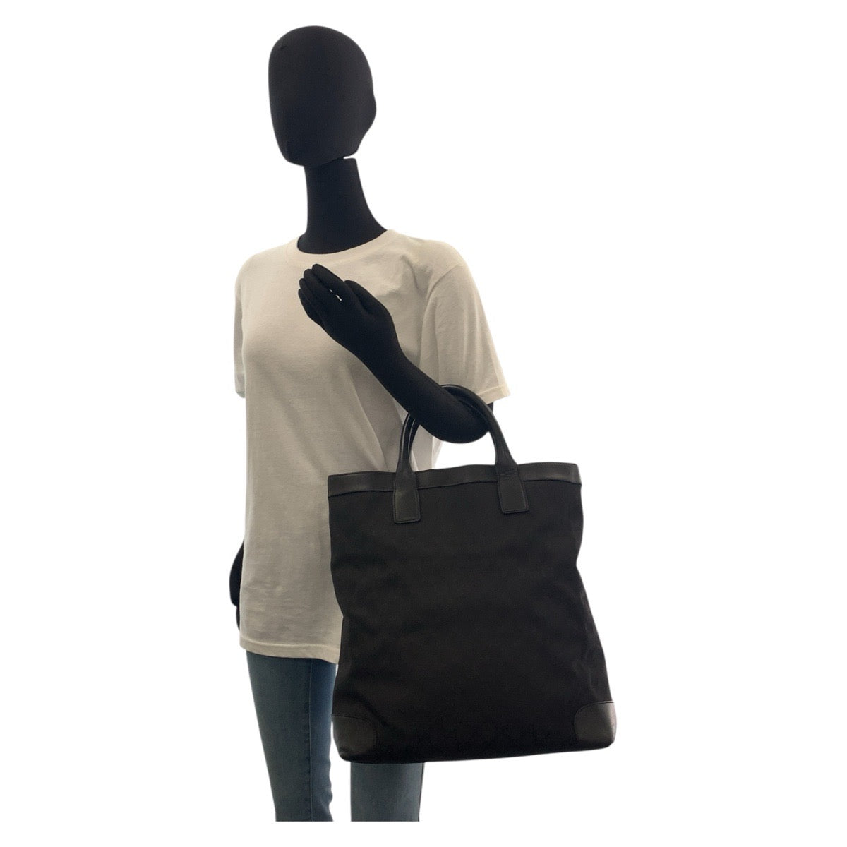 15686
GUCCI グッチ ブラック 黒 GGキャンバス / レザー 002 1121 トートバッグ  レディース AB20