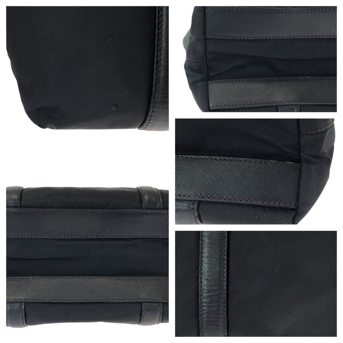 15689
PRADA プラダ テスート 三角ロゴプレート ブラック シルバー金具 ナイロン BR2288 ハンドバッグ トートバッグ  レディース AB22