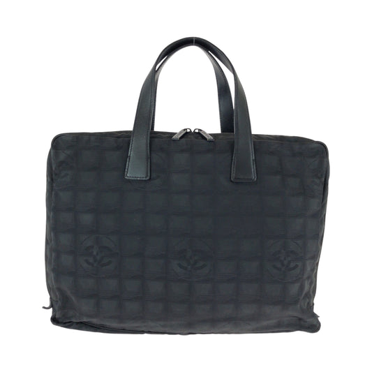 15690
CHANEL シャネル ニュートラベルライン ココマーク ブラック 黒 シルバー金具 ナイロン A15974 ビジネスバッグ ハンドバッグ  レディース AB22