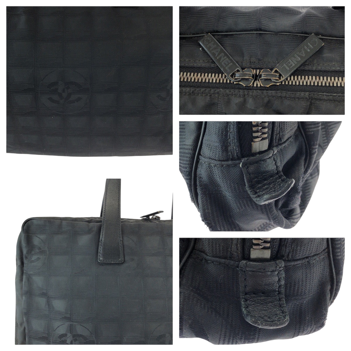 15690
CHANEL シャネル ニュートラベルライン ココマーク ブラック 黒 シルバー金具 ナイロン A15974 ビジネスバッグ ハンドバッグ  レディース AB22
