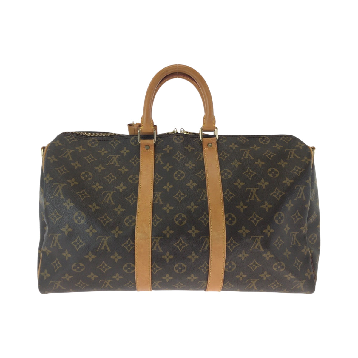 15697
LOUIS VUITTON ルイヴィトン モノグラム キーポル45 バンドリエール 男女兼用 ブラウン ゴールド金具 PVC M41428 ショルダーバッグ ボストンバッグ 2way  レディース