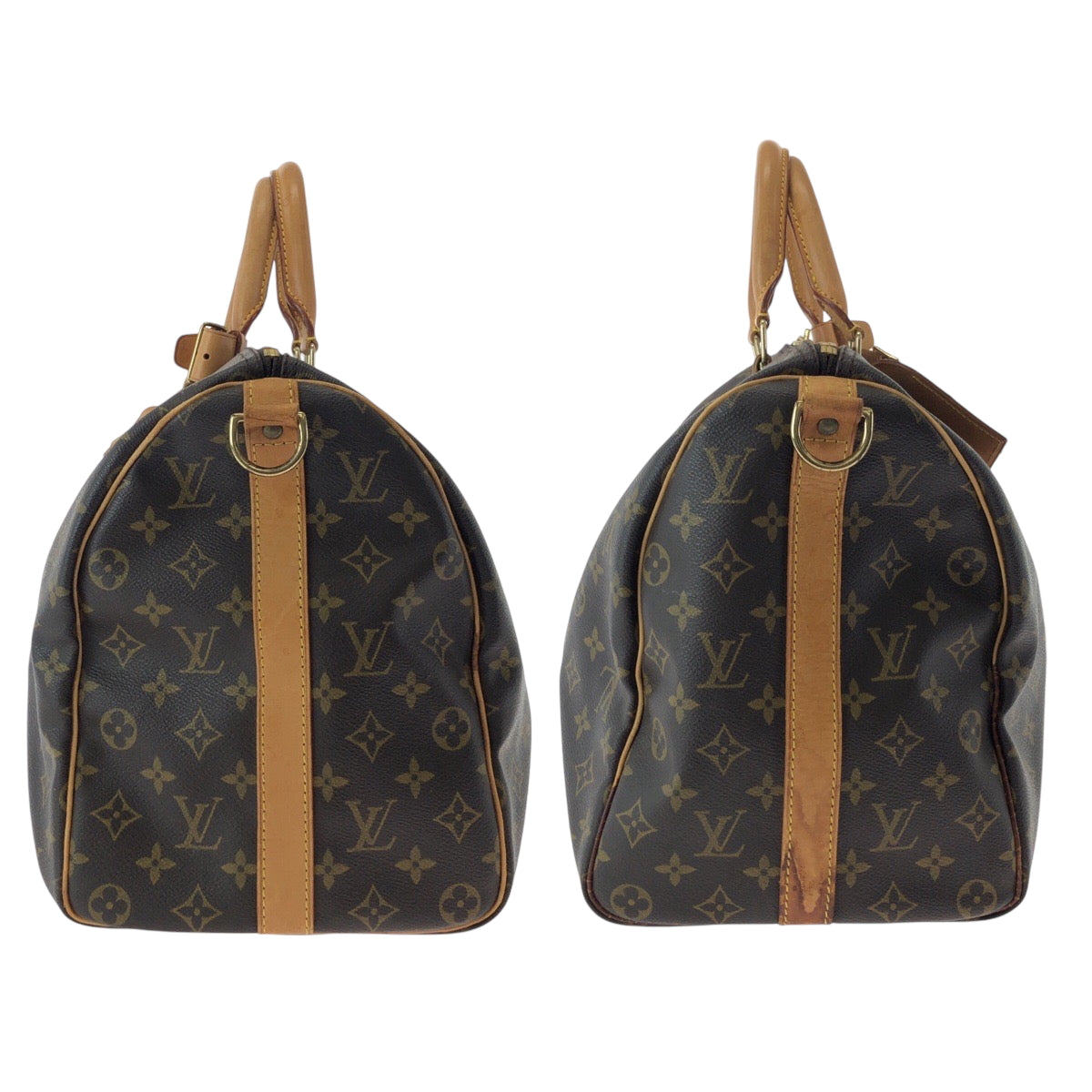 15697
LOUIS VUITTON ルイヴィトン モノグラム キーポル45 バンドリエール 男女兼用 ブラウン ゴールド金具 PVC M41428 ショルダーバッグ ボストンバッグ 2way  レディース