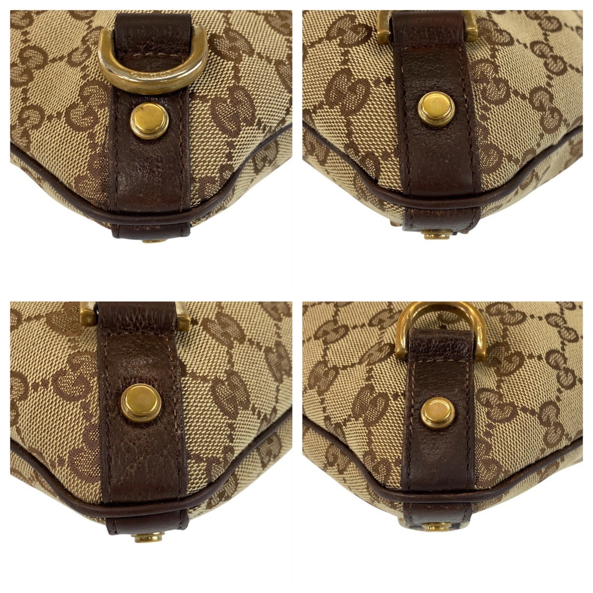 15698
GUCCI グッチ アビー ベージュ ブラウン ゴールド金具 GGキャンバス / レザー 131326 ショルダーバッグ メッセンジャーバッグ  レディース ABP27