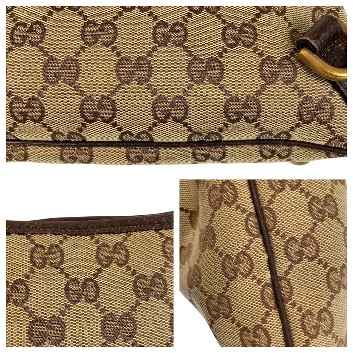15698
GUCCI グッチ アビー ベージュ ブラウン ゴールド金具 GGキャンバス / レザー 131326 ショルダーバッグ メッセンジャーバッグ  レディース ABP27