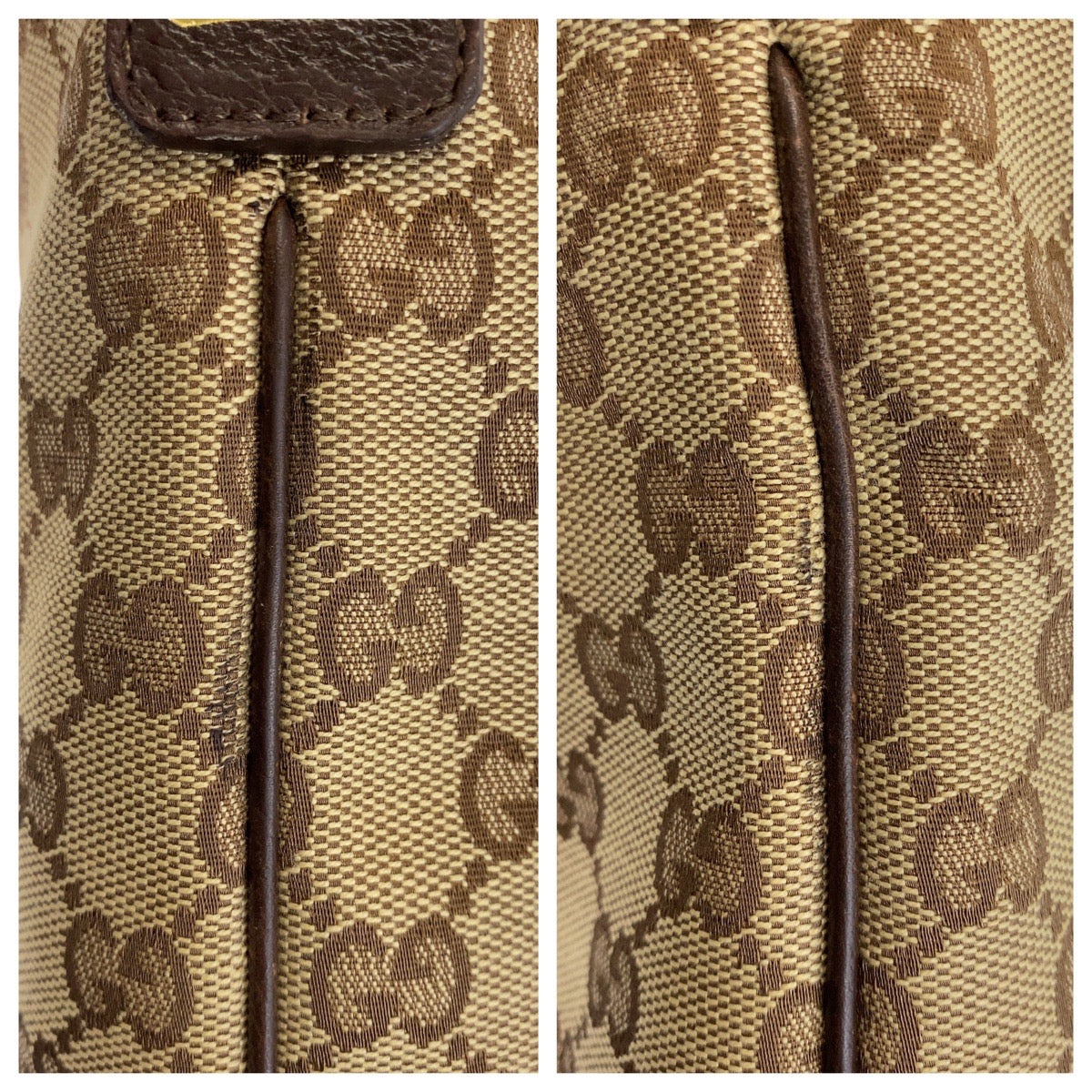 15698
GUCCI グッチ アビー ベージュ ブラウン ゴールド金具 GGキャンバス / レザー 131326 ショルダーバッグ メッセンジャーバッグ  レディース ABP27