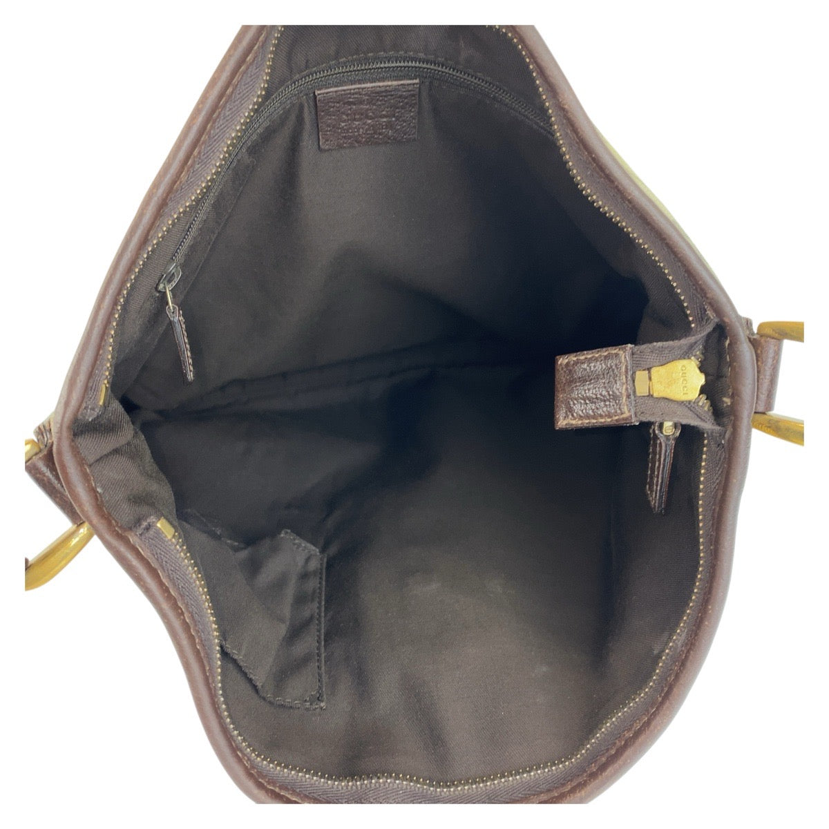 15698
GUCCI グッチ アビー ベージュ ブラウン ゴールド金具 GGキャンバス / レザー 131326 ショルダーバッグ メッセンジャーバッグ  レディース ABP27
