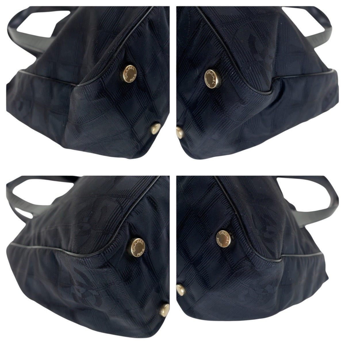15699
CHANEL シャネル ヴィンテージ ニュートラベルライン ココマーク ブラック 黒 ゴールド金具 キャンバス / レザー トートバッグ ショルダーバッグ  レディース