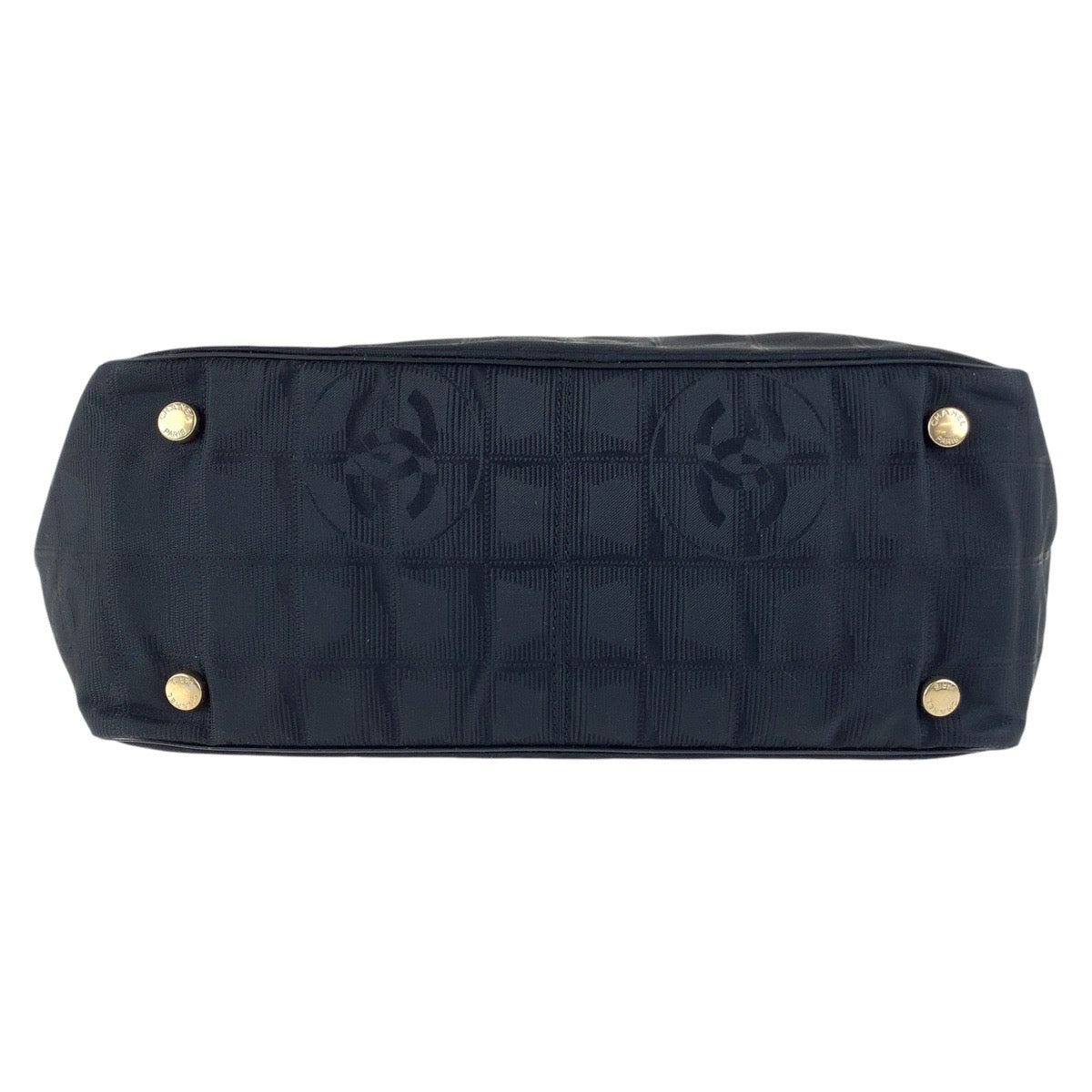 15699
CHANEL シャネル ヴィンテージ ニュートラベルライン ココマーク ブラック 黒 ゴールド金具 キャンバス / レザー トートバッグ ショルダーバッグ  レディース