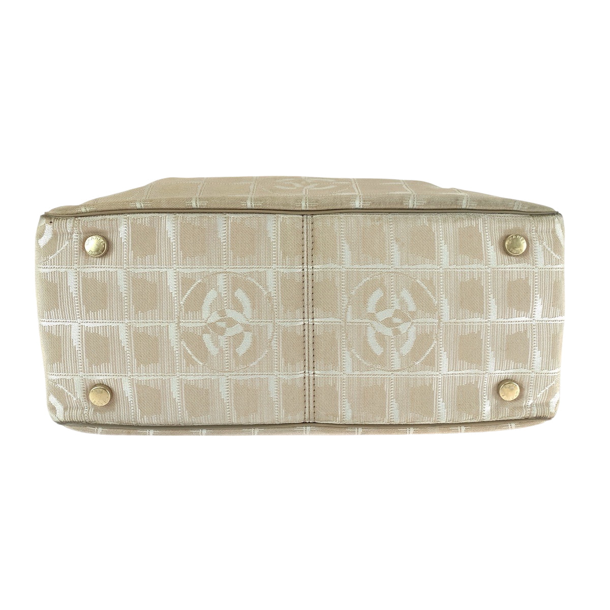 15700
CHANEL シャネル ニュートラベルライン ピンクベージュ ゴールド金具 キャンバス / レザー トートバッグ ショルダーバッグ  レディース AB28