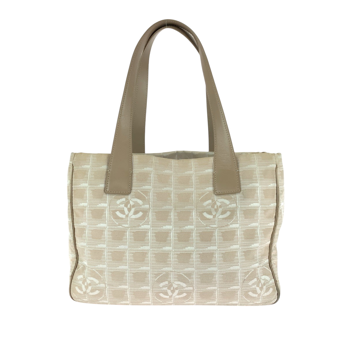 15700
CHANEL シャネル ニュートラベルライン ピンクベージュ ゴールド金具 キャンバス / レザー トートバッグ ショルダーバッグ  レディース AB28