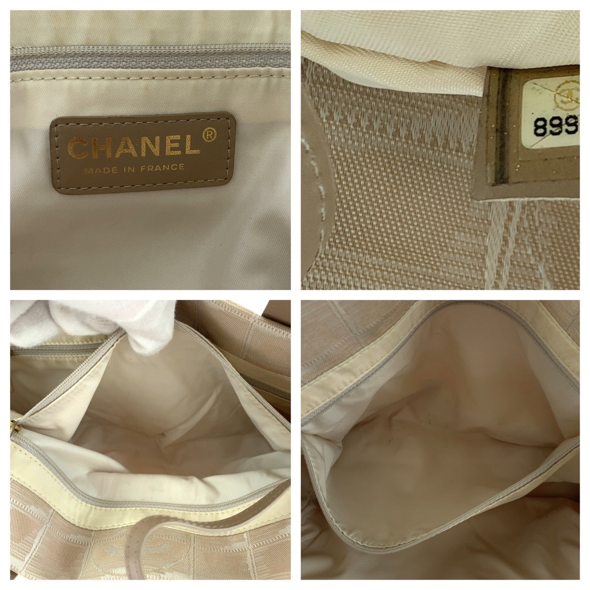 15700
CHANEL シャネル ニュートラベルライン ピンクベージュ ゴールド金具 キャンバス / レザー トートバッグ ショルダーバッグ  レディース AB28