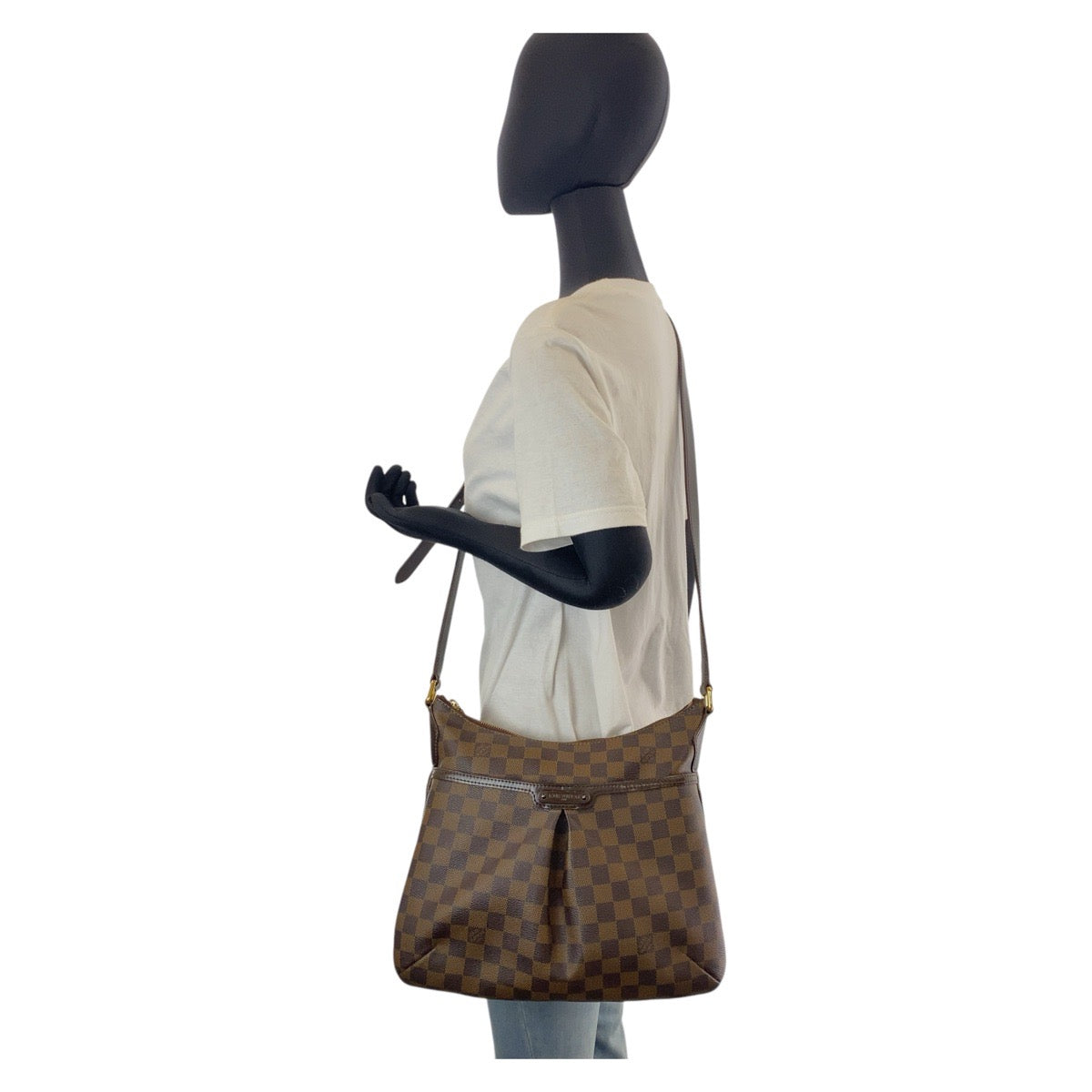 15702
LOUIS VUITTON ルイヴィトン ダミエ ブルームズベリPM ブラウン ゴールド金具 PVC / レザー N42251 ショルダーバッグ メッセンジャーバッグ  レディース